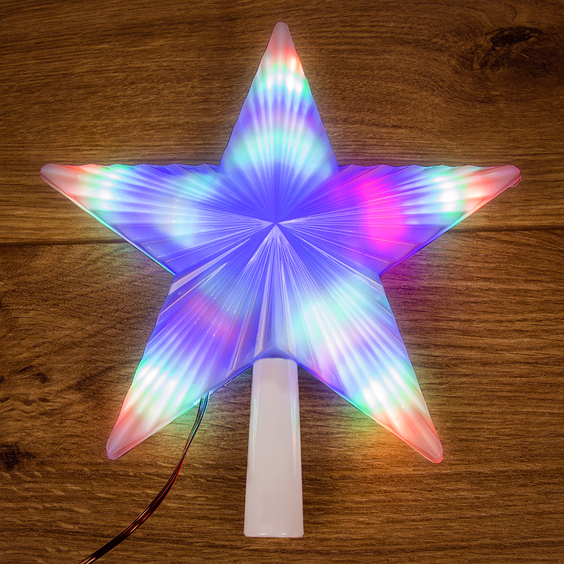 Фигура светодиодная Звезда на елку цвет: RGB, 31 LED, 22 см NEON-NIGHT 501-001 фото