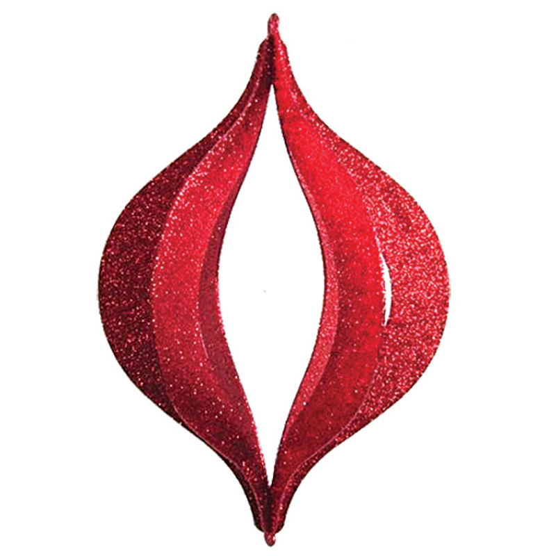 Елочная фигура Сосулька складная 3D, 51 см, цвет красный NEON-NIGHT 502-322 фото