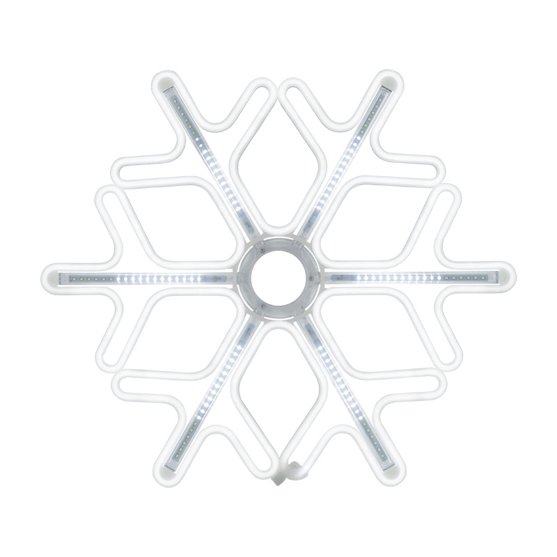 Фигура Снежинка из гибкого неона с эффектом тающих сосулек, 60х60 см, цвет свечения белый NEON-NIGHT NEON-NIGHT 501-225 фото